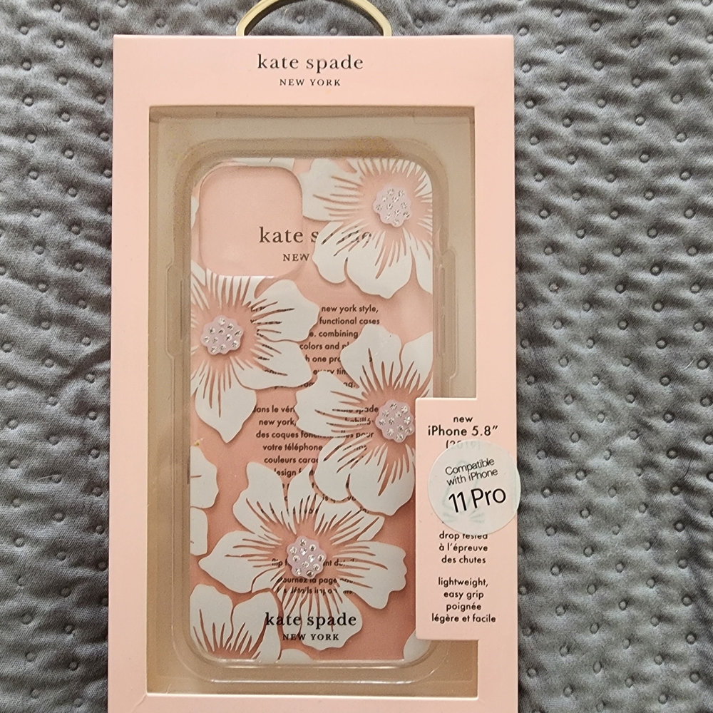kate spade Pink and White Floral iPhone 11 Pro Case
